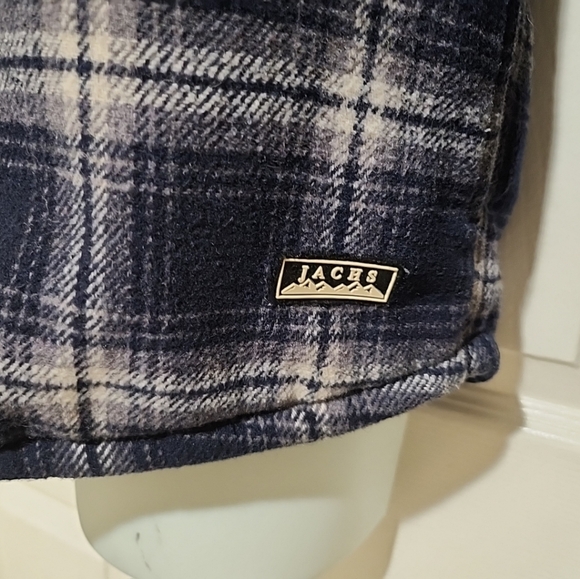 Jachs Men's Quilted Lined Plaid Flannel Button Shirt Size Medium - Picture 7 of 10